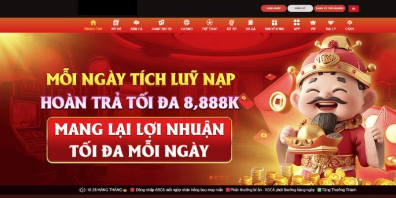 Giao diện thể hiện phong cách riêng của ABC8